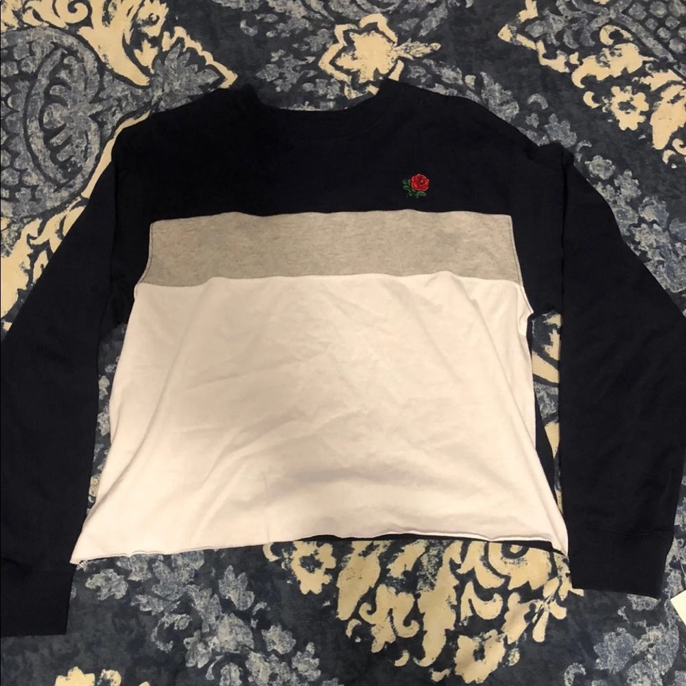 Rose Long Sleeve Crop Top
